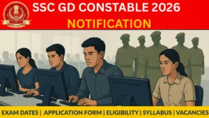SSC GD Constable 2026 – Notification, Exam Dates, Application Form, Eligibility, Syllabus, Vacancies