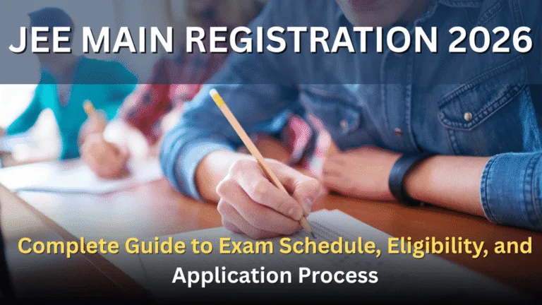 JEE Main Registration 2026 Complete Guide to Exam Schedule, Eligibility, and Application Process