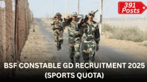 The BSF Constable GD Recruitment 2025 for 391 Posts Under Sports Quota has begun. Fill out an application at rectt.bsf.gov.in