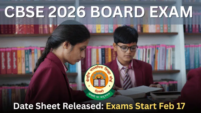 CBSE 2026 Board Exam Date Sheet Released Exams Start Feb 17