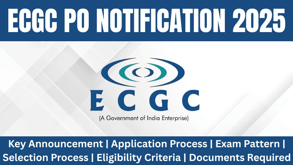ECGC PO Notification 2025 Apply Online for Probationary Officer Posts