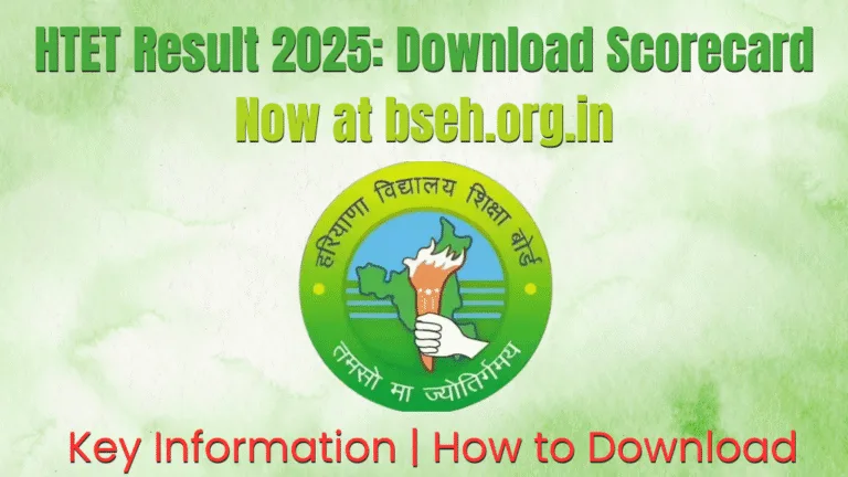 HTET Result 2025 Download Scorecard Now at bseh.org.in