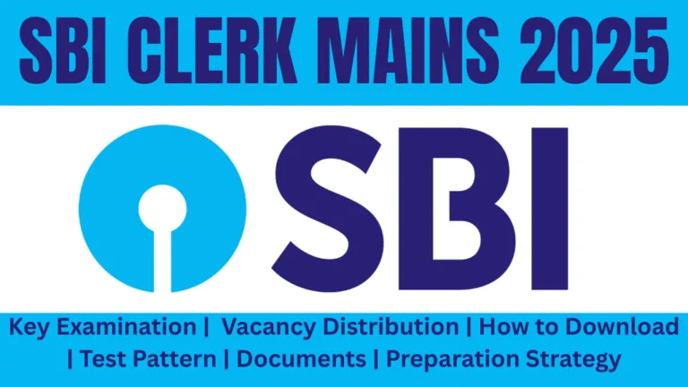 SBI Clerk Mains 2025 Exam Date November 21, Download Call Letter