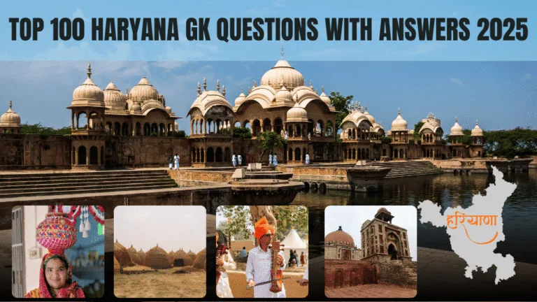Top 100 Haryana GK Questions with Answers 2025