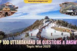 Top 100 Uttarakhand GK Questions & Answers Topic Wise 2025